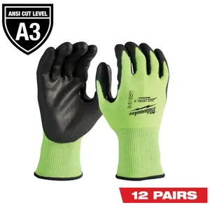 Milwaukee 48-73-8930B Cut Level 3 Dipped Work Gloves - S (12-Pack)