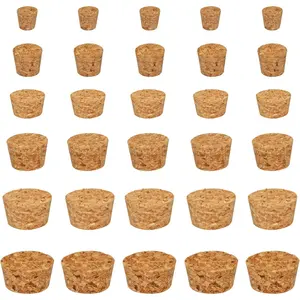 30 Packs  Cork Stoppers for Glass Bottles, Soft  Tapered Corks, Leakproof Plugs for  Glass Bottles(6 Sizes )