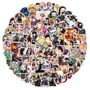 400-piece set of Demon Slayer Japanese anime graffiti stickers, waterproof and removable, for decorating luggage, notebooks, and cars