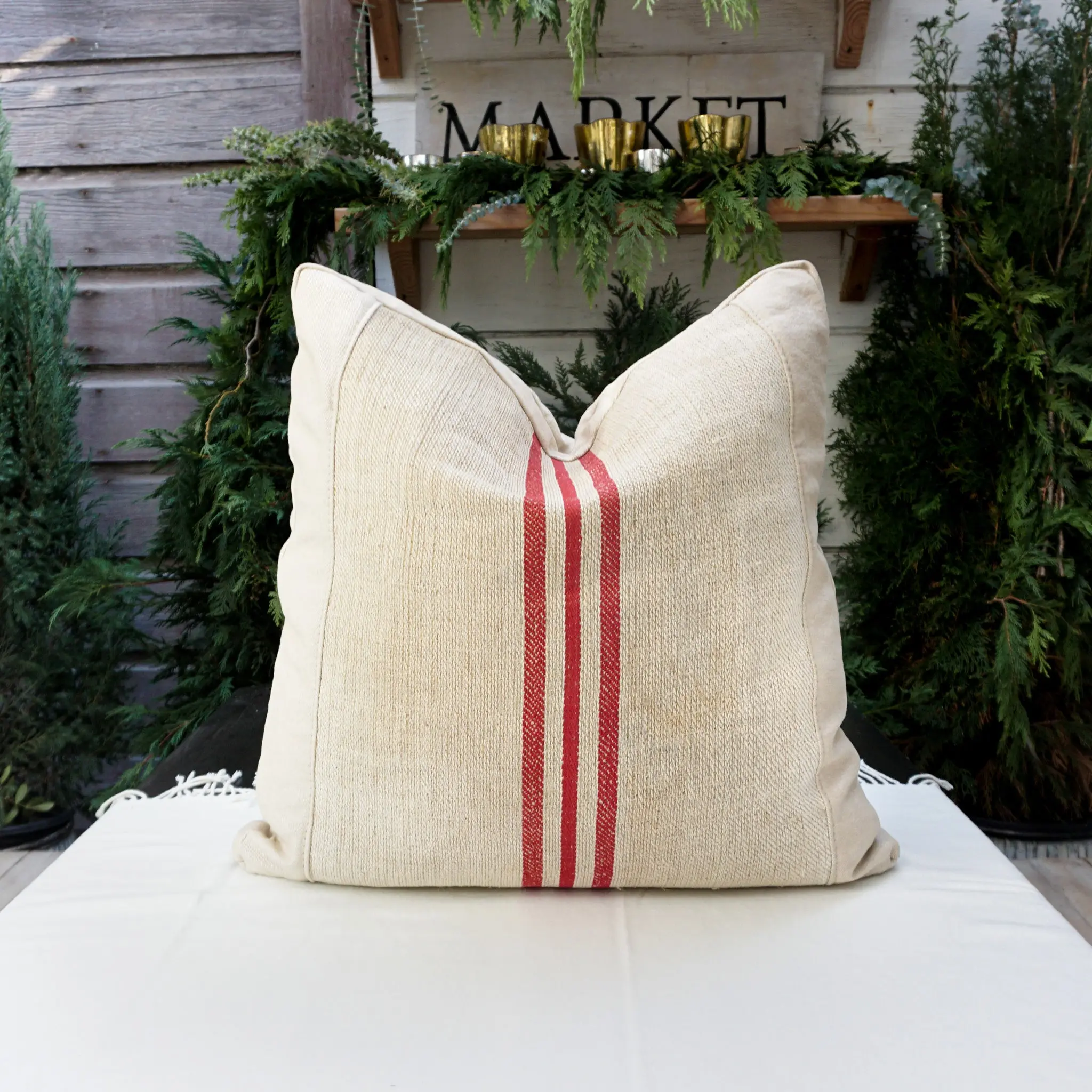 Aragon Feed Sack Pillow