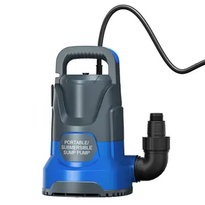 Sump Pump Submersible Water Pump 1HP 3700GPH Portable Water Transfer Pump Electric for Pool Draining Hot Tub Basement Utility Pumps High-Capacity