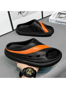 Summer Breathable Men's Slippers Indoor Non-Slip Eva Lightweight Cool Sandals Outdoor Beach Shoes