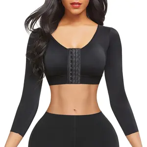 Arm Shaper for Women Post Surgery Arm Lipo Compression Sleeves Slimming Arm Front Closure Shapewear Bra