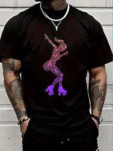 100% Cotton Roller Skater Rollerskate Roller Skating T-Shirt Women's Men's Graphic Tee Crew Neck summer vacation Tops