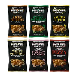 Pork King Good Pork Rinds Variety 6 Pack (Chicharrones) Keto Snacks