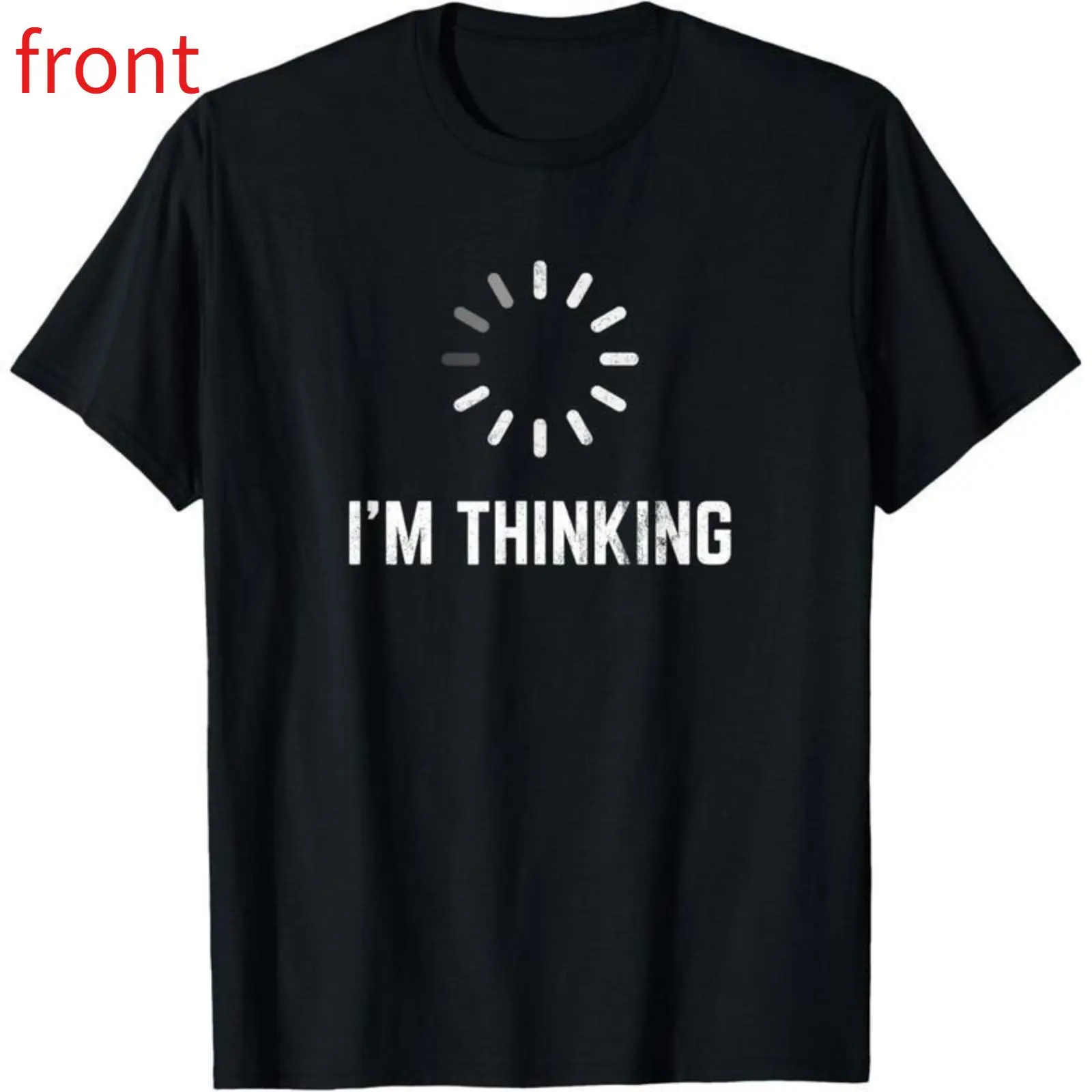 Men's "I'm Thinking" Programmer Cotton Short-Sleeve T-Shirt - Nerdy Funny Geek Top Apparel, Tshirt, Shortsleeve