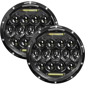 7inch LED Headlight Round H6024 LED Headlight High and Low Beam Daytime Running Light Black Headlight Suitable for Jeep Wrangler JK JKU TJ LJ CJ Suitable for Chevrolet, Ford and Mazda Miata etc