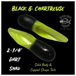 DNB 2-1/4” Dart Shad Series - Soft Plastic Baits for Crappie Fishing (10 Pack)