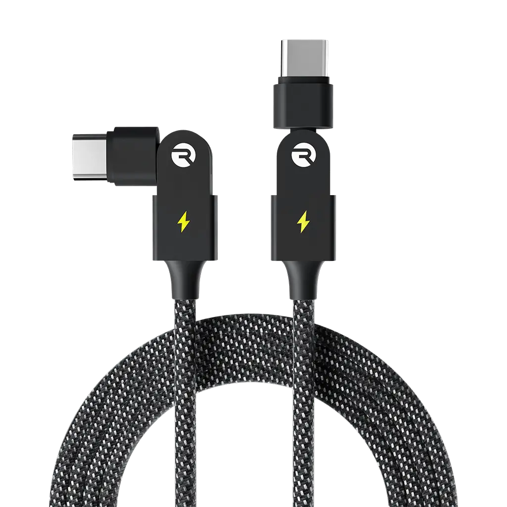 Raycon Global Inc. Magic Spin Type C Charger Cable (Both Ends) - Fast-Charging Charger Cable for Smartphones and Electronics