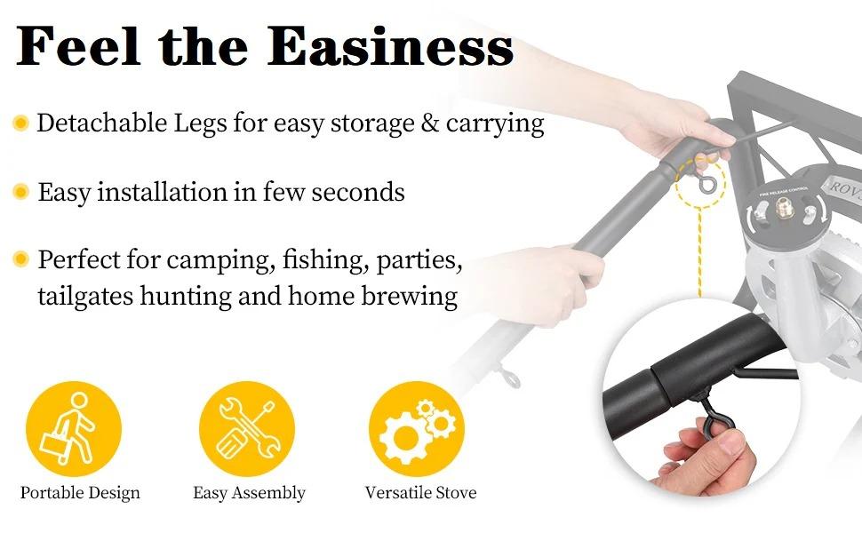 [FLASH SALE] ROVSUN 1-Burner 200000 BTU Outdoor Camping Propane Stove