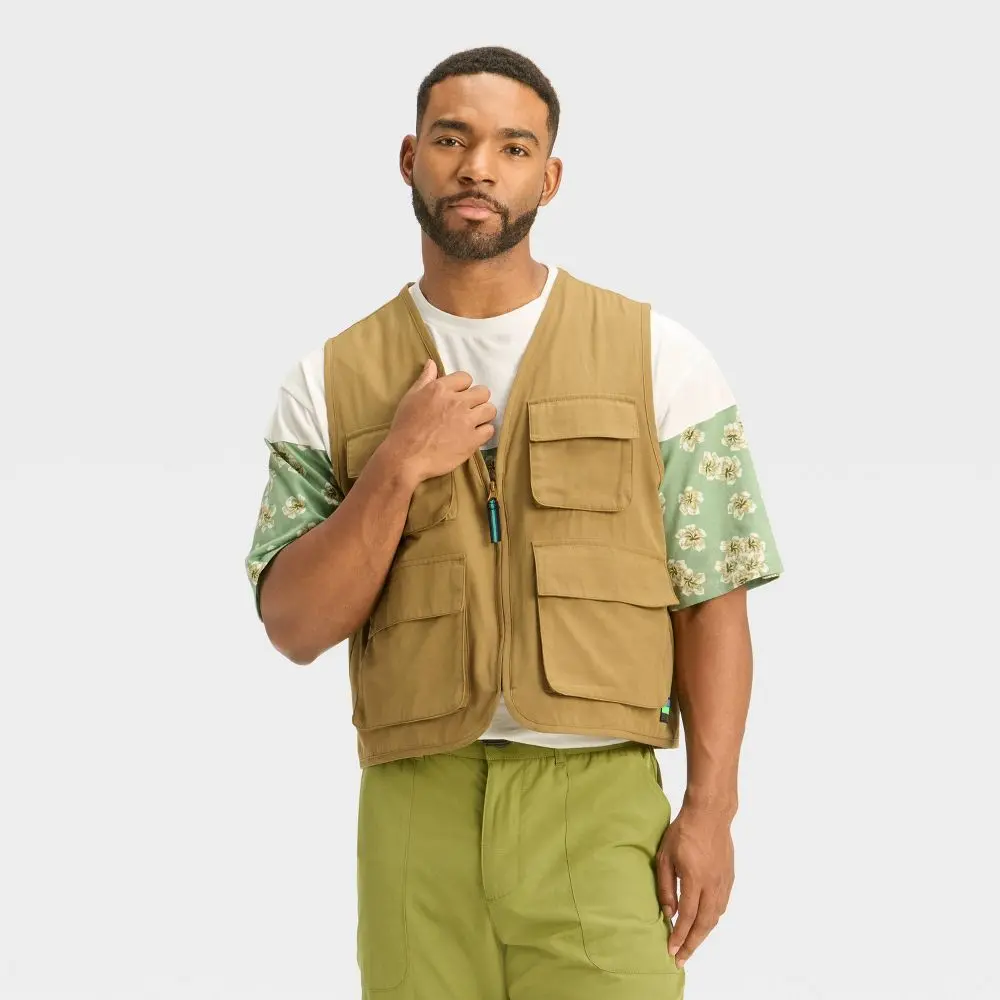 Houston White Men's Fashion Vests, Polyester, Zipper