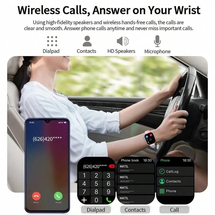 Smart Watch,Multifunctional Sports Smartwatch For Men And Women, With Call & Message Notifications, Customizable Watch Faces, Multiple Sports Modes, Compatible With Android & IOS