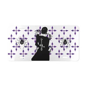 Hunter x Hunter Anime Vanity Plate Inspired by Chrollo Lucilfer & Phantom Troupe – 12”x6” Aluminum Car Decor for Otaku Fans