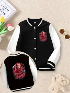 Stranger Things: The Mysterious Story Max Children's Cardigan Coat. Running Up That Hill Theme Print. Boys' And Girls' Spring/Autumn New Style Cool Baseball Jacket.Fashionable, Casual, Comfortable Daily Use,Versatile Outdoor Activities.Ideal Gift Choice