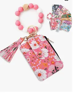 Wallet Keychain Wristlet Wallet for Women Card Holder Small Purse