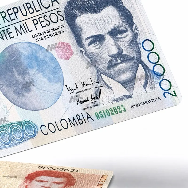 Colombian peso Themed Stickers. The Ultimate Rectangle Sticker for Anywhere & Anything | Waterproof Vinyl | Clean Minimal Tech Aesthetic | Perfect for Laptops, Phones & Everyday Use