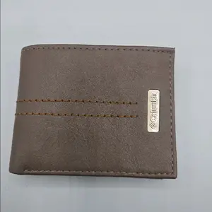 Brown Men's Wallet Columbia, coated leather.