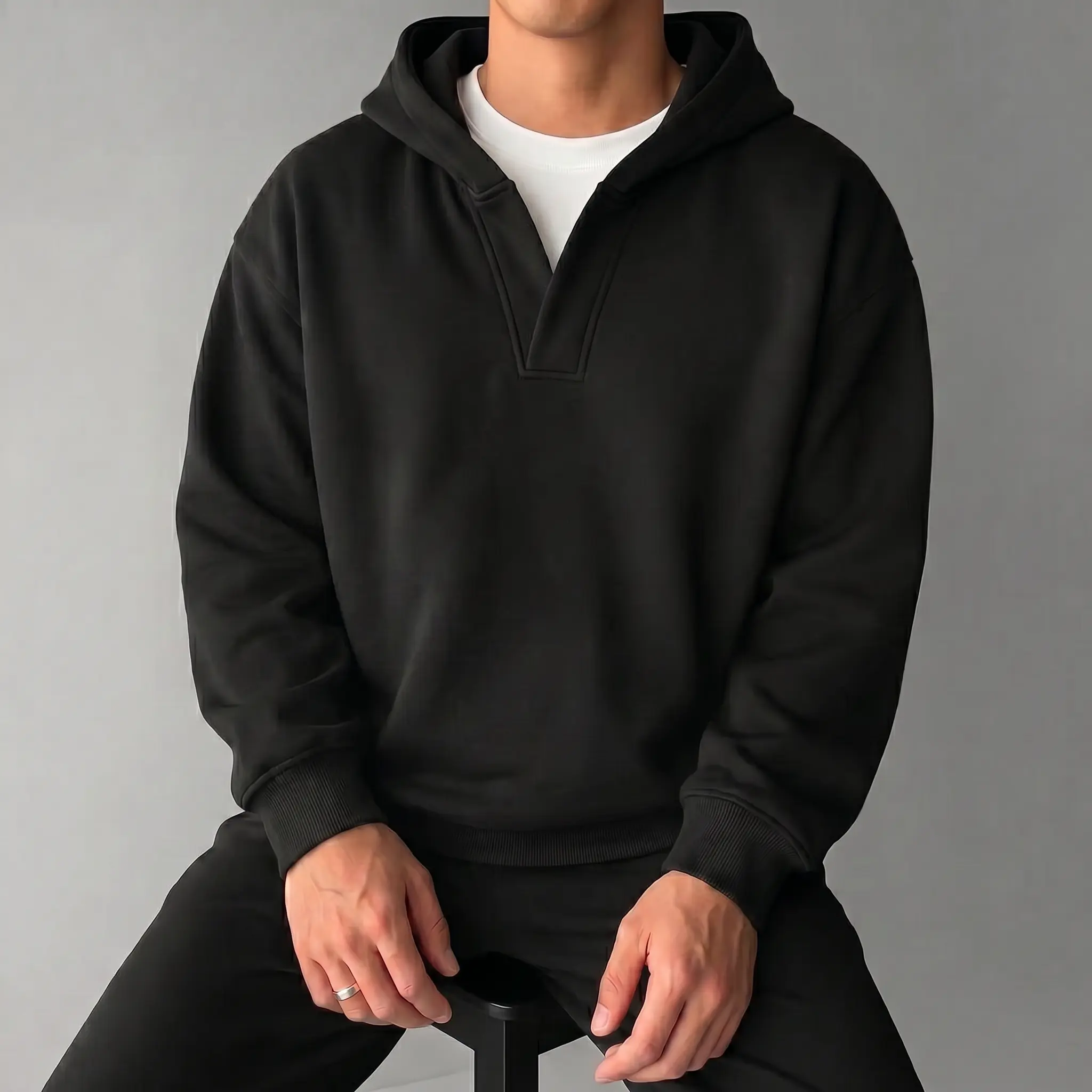 Men's wardrobe winter classic multifunctional hooded V-neck sports sweatshirt, comfortable solid color pullover hoodie, suitable for home wear and daily outings. Sooners baseball hoodies, wardrobes for winter Oversized Graphic