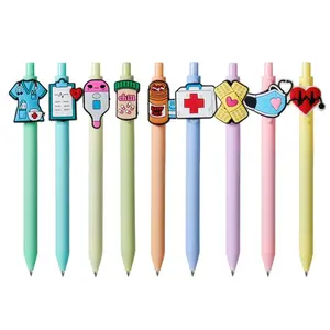 Nurse Pens with Heart, Medicine bottle Designs - Versatile Writing Instruments for CNA, RN, Medical Assistants, Nursing Students | Aesthetic Gel Pen Set Black Ink for School Nurse
