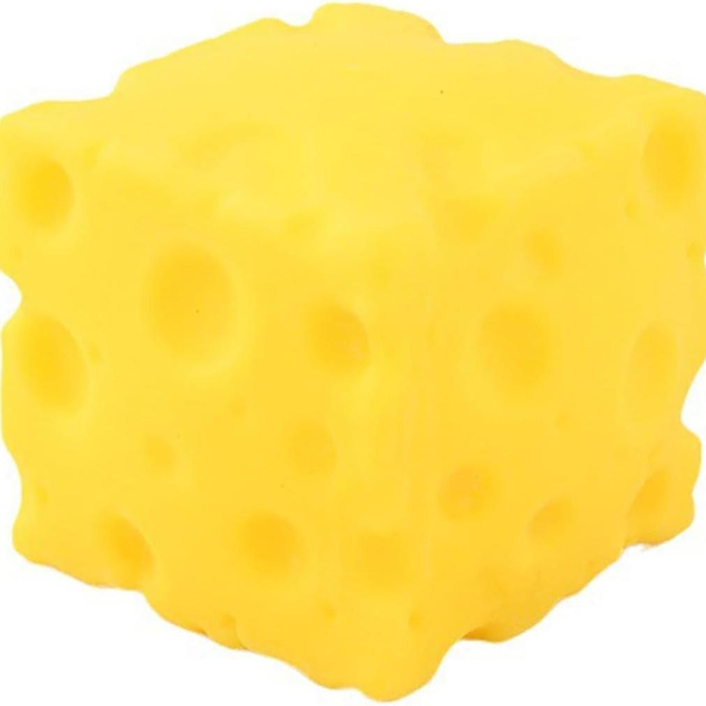 Yellow Cheese Squeeze Toy,Soft Novelty Toy, Rebounding Sensory,Help for Relax,Focus, Sensory Cheese for & Adults, Food Theme Cheese Cubes Squishy Toys,Stress Balls for Adults