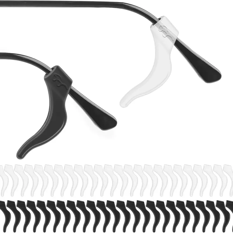 24 Pairs Glasses Ear Grip, Silicone Ear Hooks For Glasses With Storage Box for Sports and Work