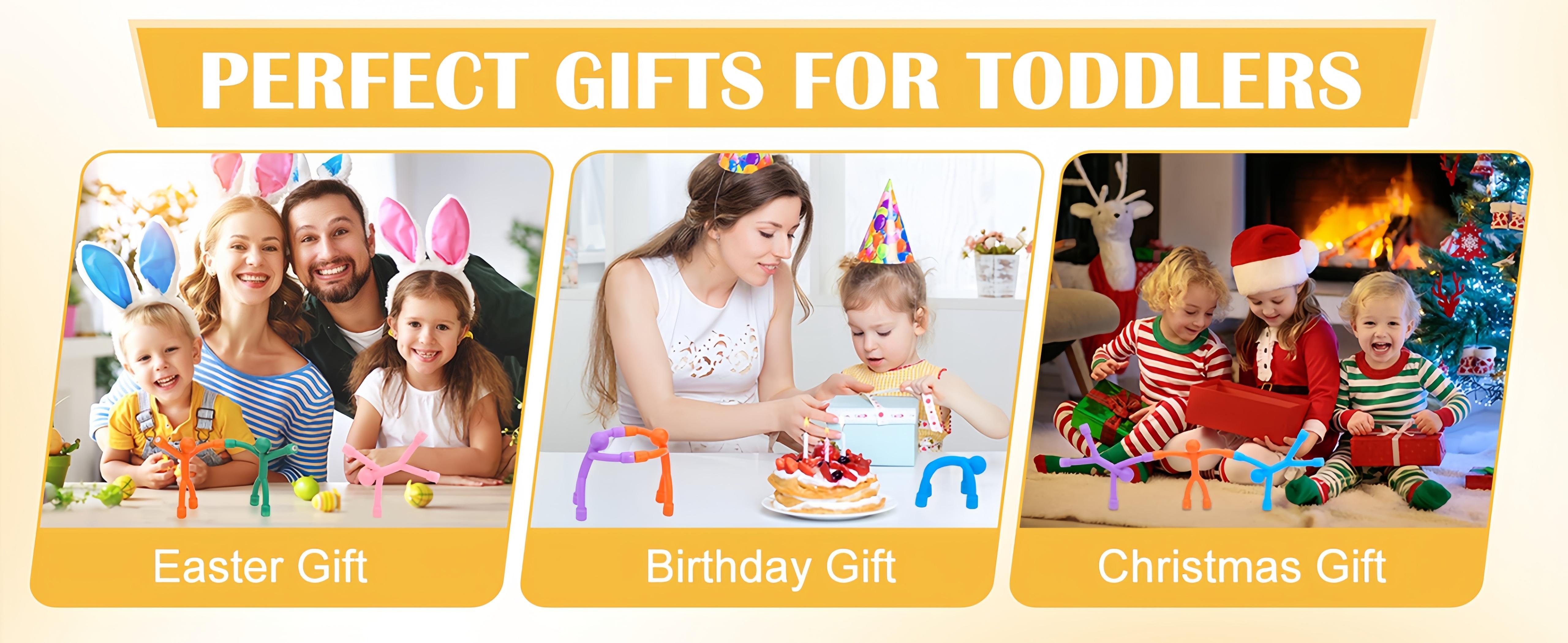 Magnetic Fidget Toys for Adults & Kids 10 Pack – Magnetic People Figures, Cool Sensory Building Toys for Autism, ADHD or Stress Relief, Travel Essentials for Road Trips, Fridge Magnets, Easter Basket Stuffers & Birthday Gifts for Toddlers, Teens