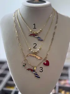 Stainless Steel Cuba Map Necklace Cuban Charm Necklace Gold Cultural Jewelry 3 Styles