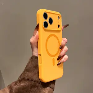 PROMAX Magnetic Liquid Silicone Cellphone Case - Full Coverage Tech Accessory with Skin-Like Feel, Protective Customized Casing Compatible with iPhone 13/14/15/16/17 Pro Max, Boosted Functionality via Magnetic Design, Accessories