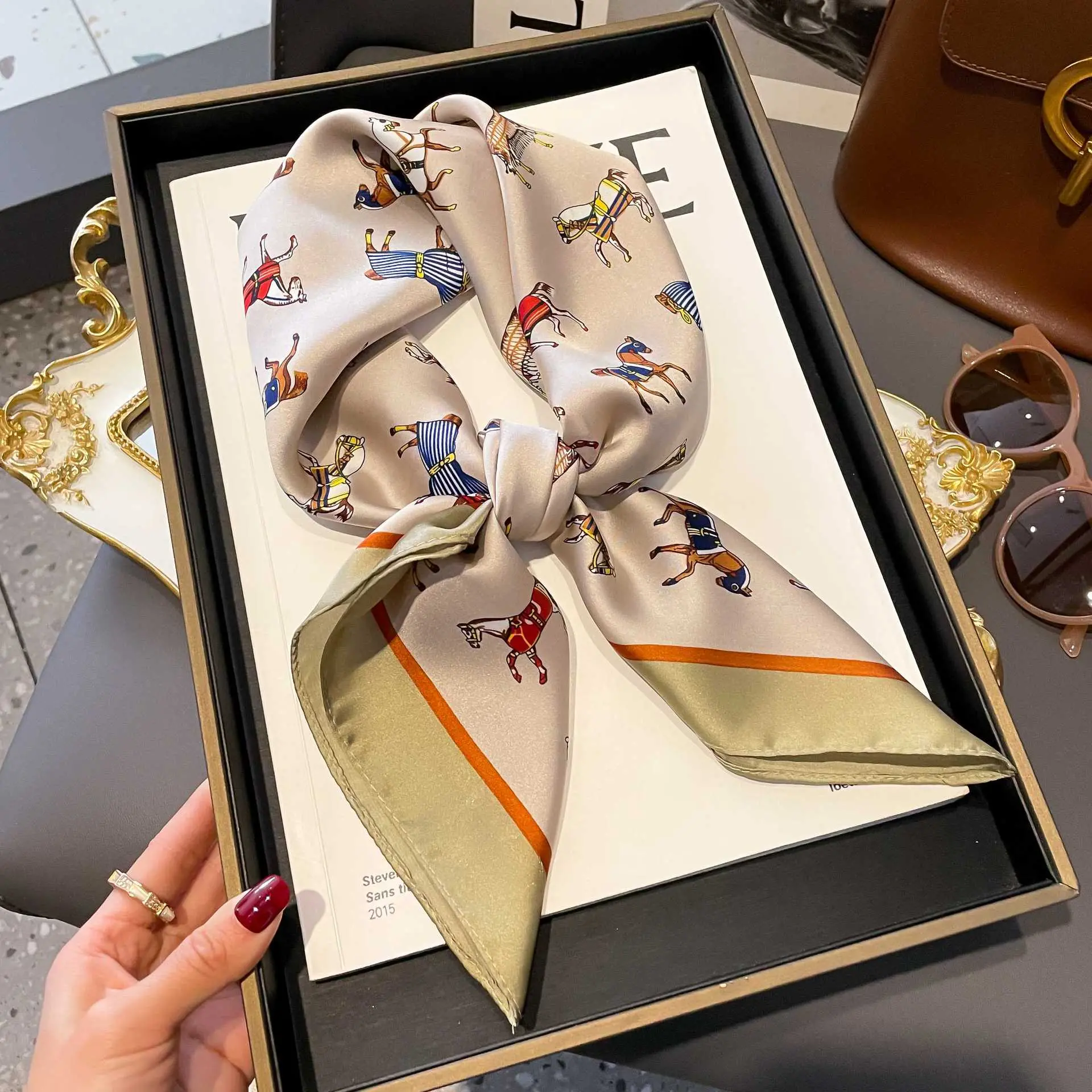 Ten thousand galloping horses in white