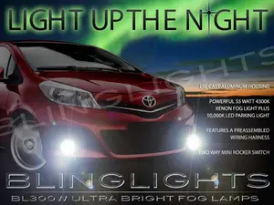 For 2012 2013 2014 Toyota Vitz Xenon Halogen Foglamps Drivinglights Kit XP90 XP130 Set