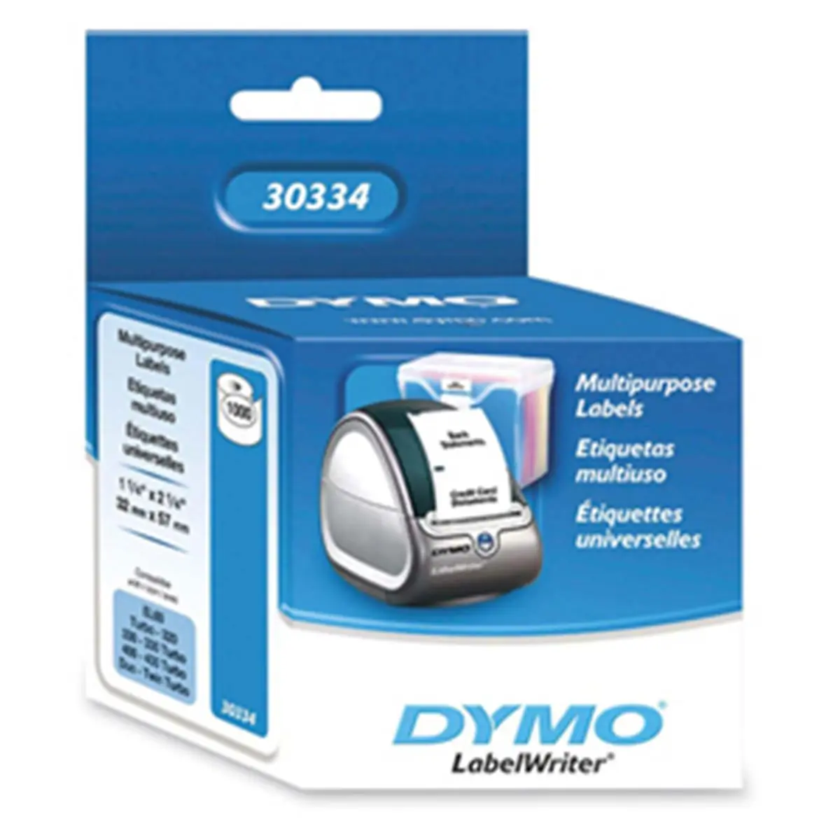 Dymo 30334 Printer White Label 225 x 125 Inch - 1 x Roll- 1000 x Label