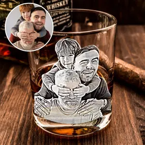 Personalized Whiskey Glasses with Your Photos or Logos - Best Gifts for Bourbon Lovers, Scotch Drinker - Whiskey Enthusiast Gifts - Drinkware