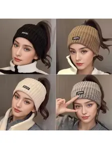 Women's Soft Stretchy Headbands, Winter Ear Warmers with Comfort Fit, Solid Color Hair Accessories for Cold Weather, Stylish Cozy Hairbands, Elastic Headbands