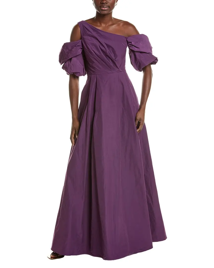 Marchesa Notte Off-The-Shoulder Taffeta Gown
