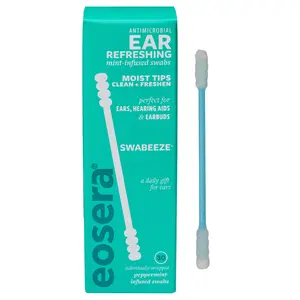Eosera Swabeeze - Ear Refreshing Antimicrobial Mint-Infused Swabs, 30-ct