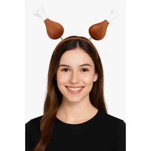 Turkey Leg Head Bopper Headband - Fun Thanksgiving Wearable