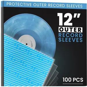 STANDARD GOODS 100x Vinyl Record Sleeves Outer   Clear Outer Vinyl Sleeves LP Album Covers 12.75"x12.75"|  Fit Protective 3 Mil Protection for Single & Double LPs - Archival Standard