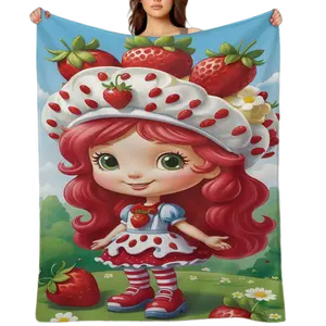 Classic Strawberry Shortcake Flannel Blanket | Super Soft Nostalgic Throw, Perfect for Cozy Days & Snuggling#StrawberryShortcake #FlannelBlanket #FleeceBlanket #TikTokMadeMeBuyIt #Nostalgia #CuteHomeDecor #StrawberryBlanket
