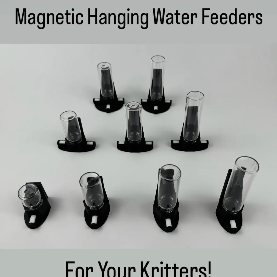 The Original Jumping Spider Water Station Hanging Magnetic Wicking Trough For Tarantulas, Mantises, Arboreal Insects **UPGRADED SERIES**
