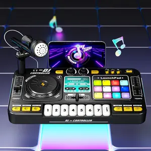 Multifunctional Dj Controller Toy with Microphone & Piano Keys, Music Simulation Toy Box, Musical Enlightenment Toy
