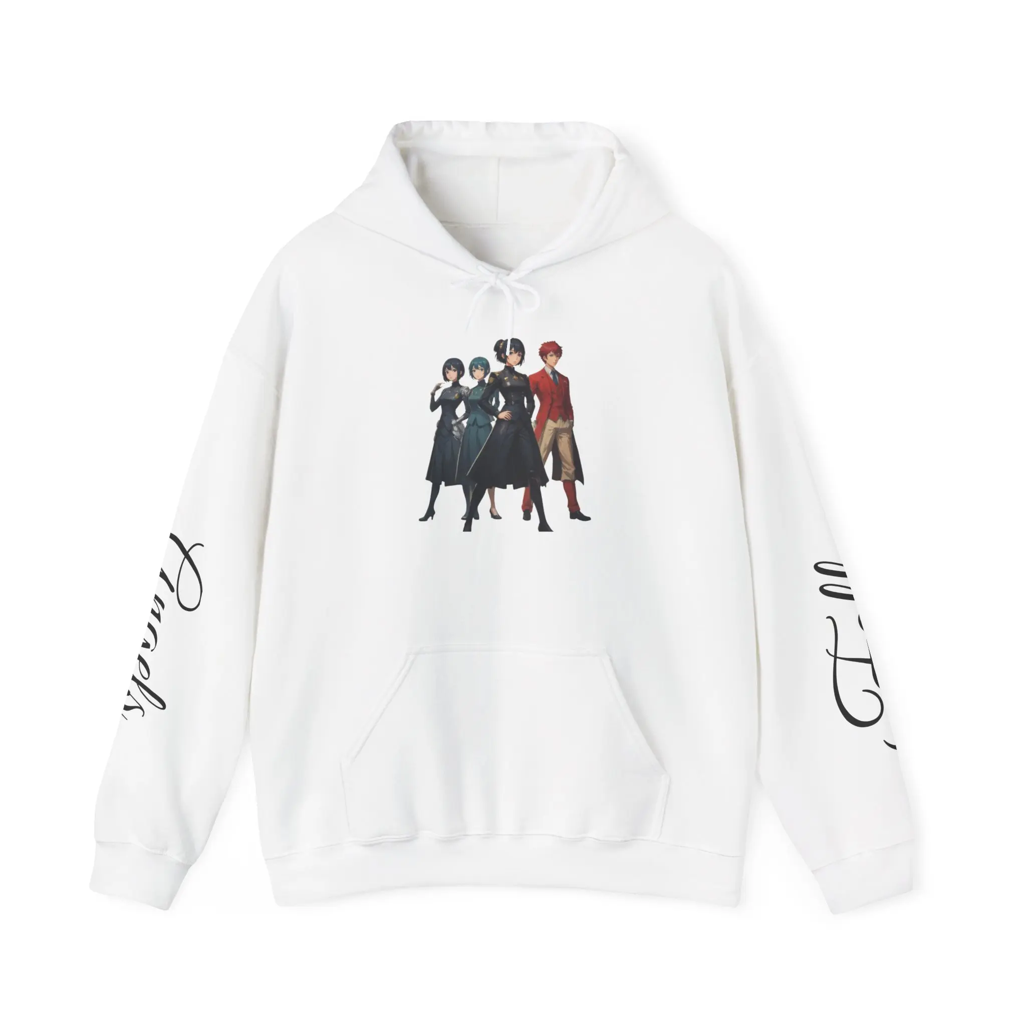 Fallen Angels Hoodie | Graphic Pullover with Sleeve Script