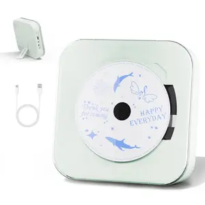 Yintiny Light Green Audio CD Player with Speakers for Home Decor (CD909)
