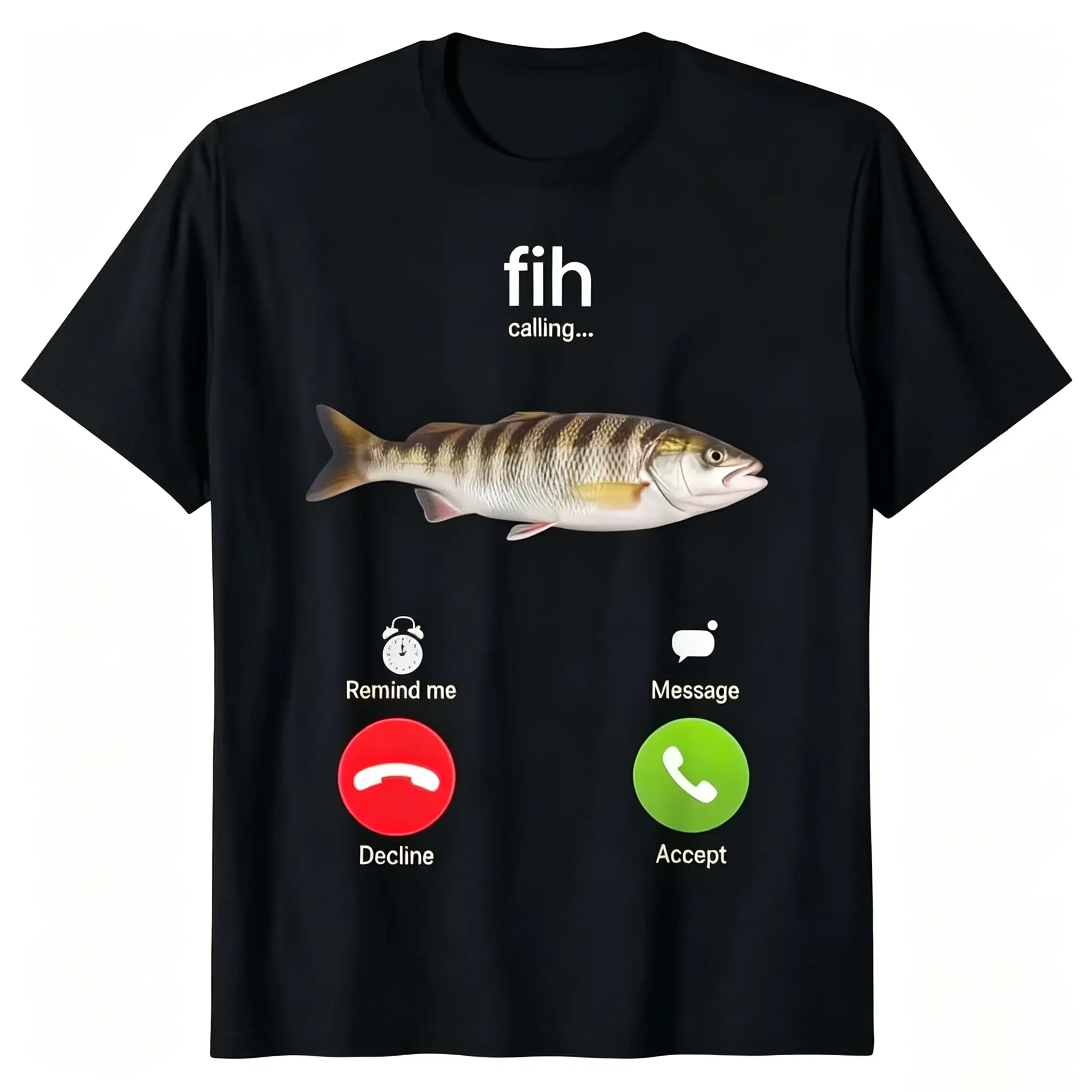 Funny Fih Calling Fish Meme T‑Shirt, Fish Lover Humor Graphic Tee