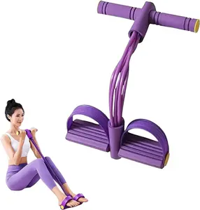 Multifunctional tension rope, 8-tube pedal fitness resistance band with handle, pedal resistance band for waist and strength trainer