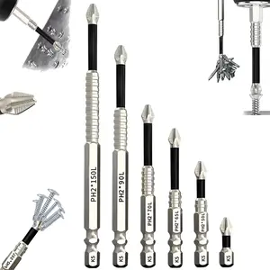 High Magnetic Screwdriver Drill Bit Set, Alloy Steel Non-Slip Magnetic Electric Screwdriver Set for Impact Driver, Screwdriver Drill Set Power Tools Accessories Tool Kit