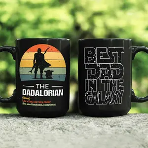 The Dadalorian Funny Mug | Best Dad in the Galaxy Mug | Perfect Gift for Father Day, Birthday, Christmas | Gift for Dad, Papa | Best Dad Gifts