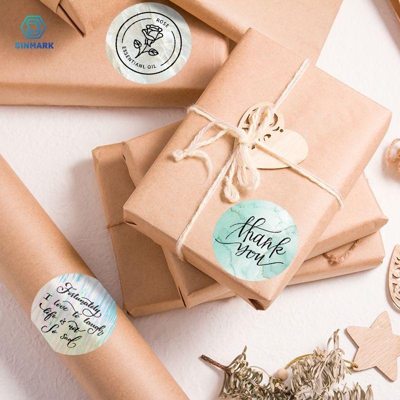 2 Rolls Round Thermal Labels, Self Adhesive Stickers, 50x50mm, Compatible with Sk58/sk20/sk35/sk45/m110 Printers, Ideal for Home Storage, Retail, DIY Crafts