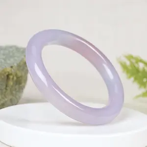Elegant Purple Chalcedony Bangle | TikTok Trending Natural Chalcedony Jewelry