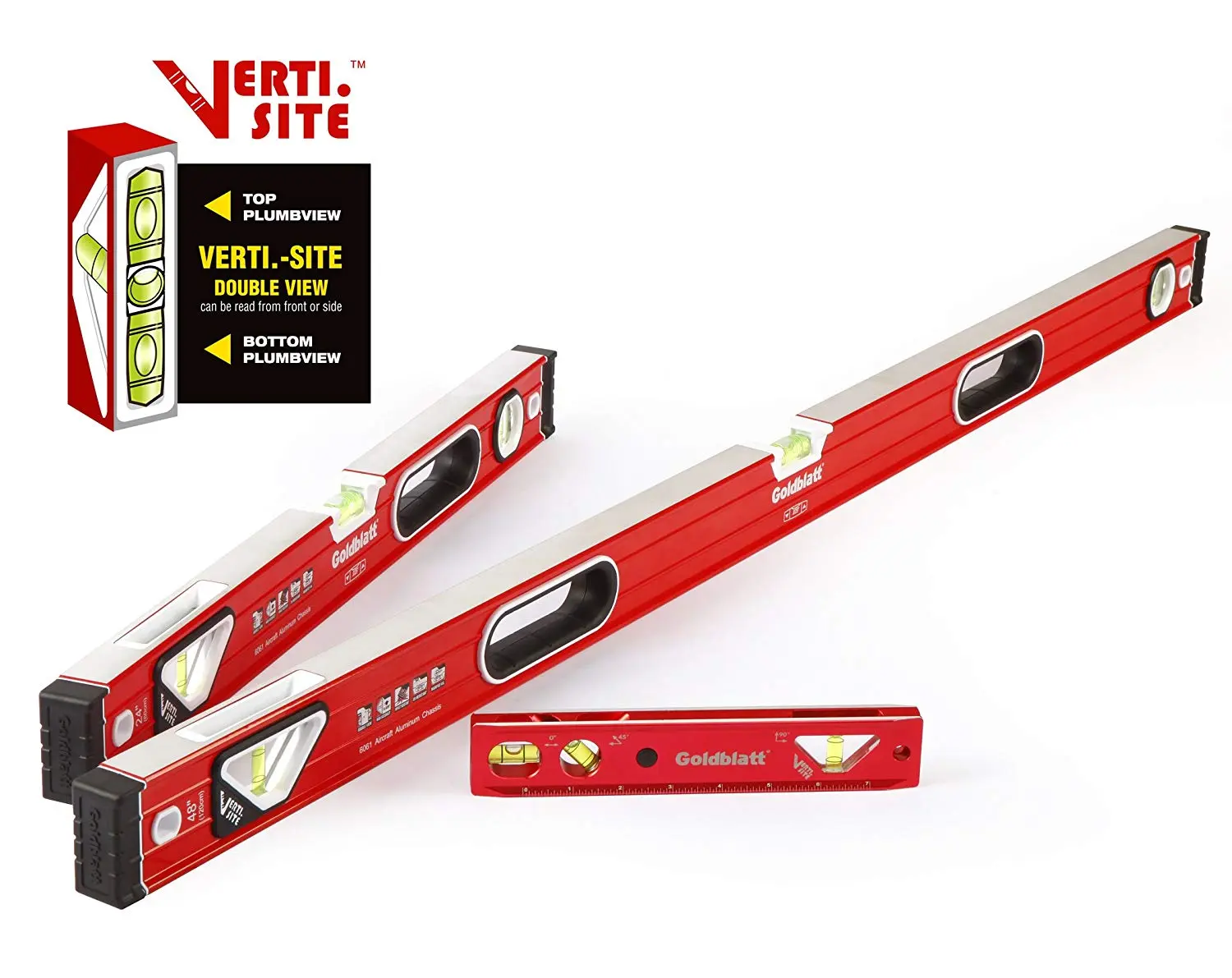 #backtoschool Goldblatt 48in. Double View Vertical Site I-box Spirit Level