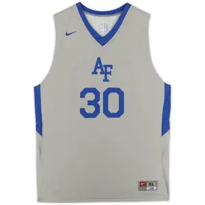 Air Force Falcons Team-Issued #30 Gray Jersey with Blue Collar from the Basketball Program - Size XL - Fanatics Authentic Certified